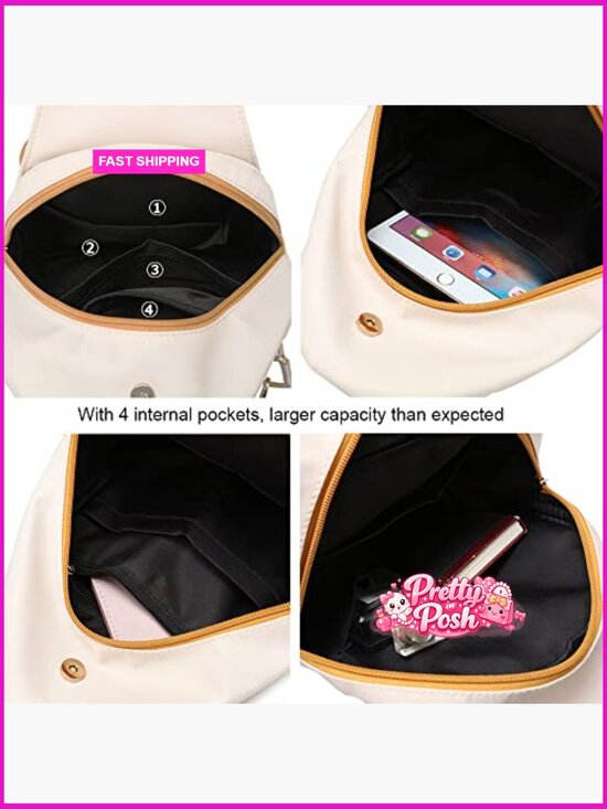 Mini Nylon Sling Backpack Travel Crossbody Bag Lightweight Water Resistant main image 4